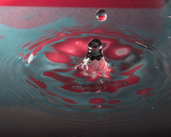 Two Water Drops Just Before Collision